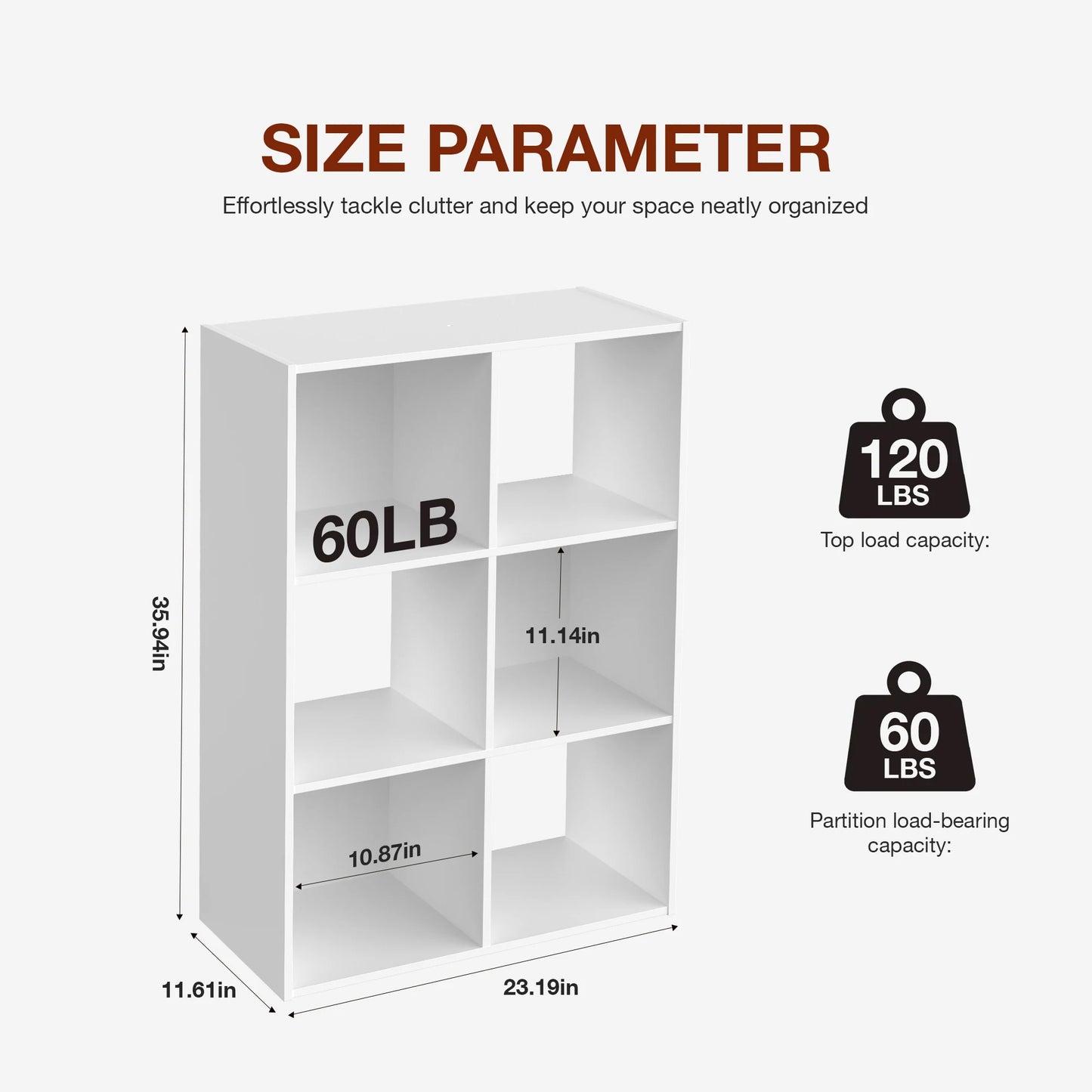 JHK 9 Cube Wood Storage Organizer Bookshelf Living Room Office