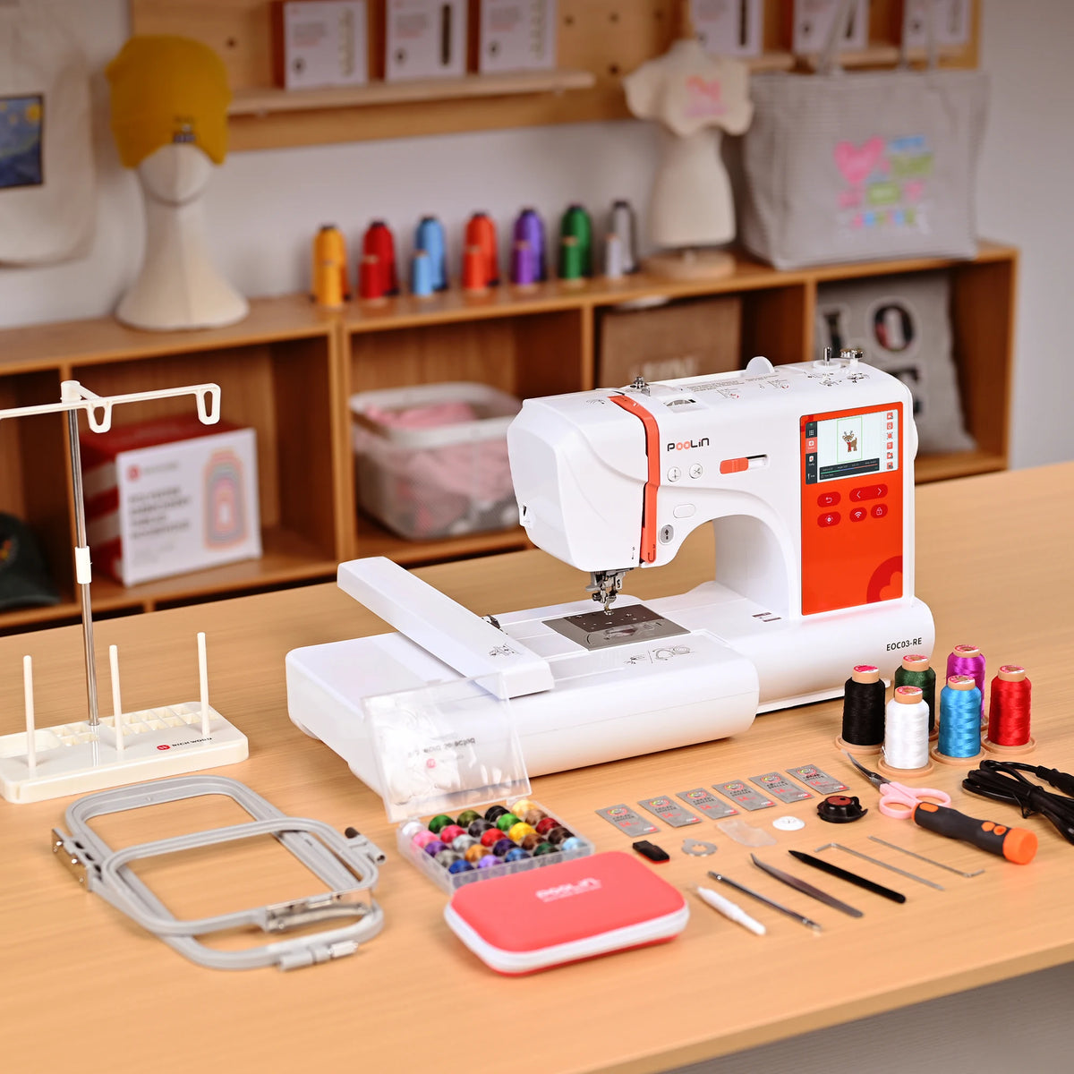 Poolin Computerized Embroidery Machine For Home Beginners