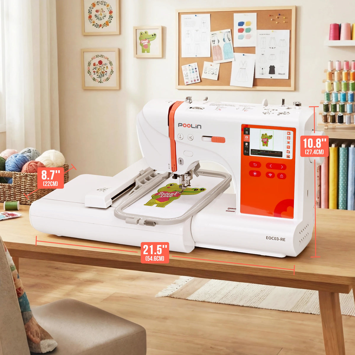 Poolin Computerized Embroidery Machine For Home Beginners