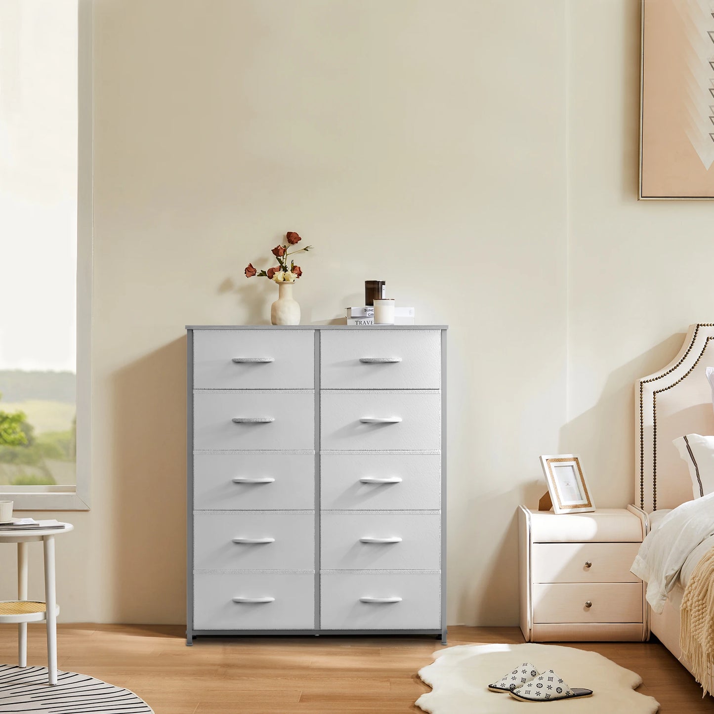 JHK Modern Wooden Wardrobe For Bedroom Storage Cabinet Dresser