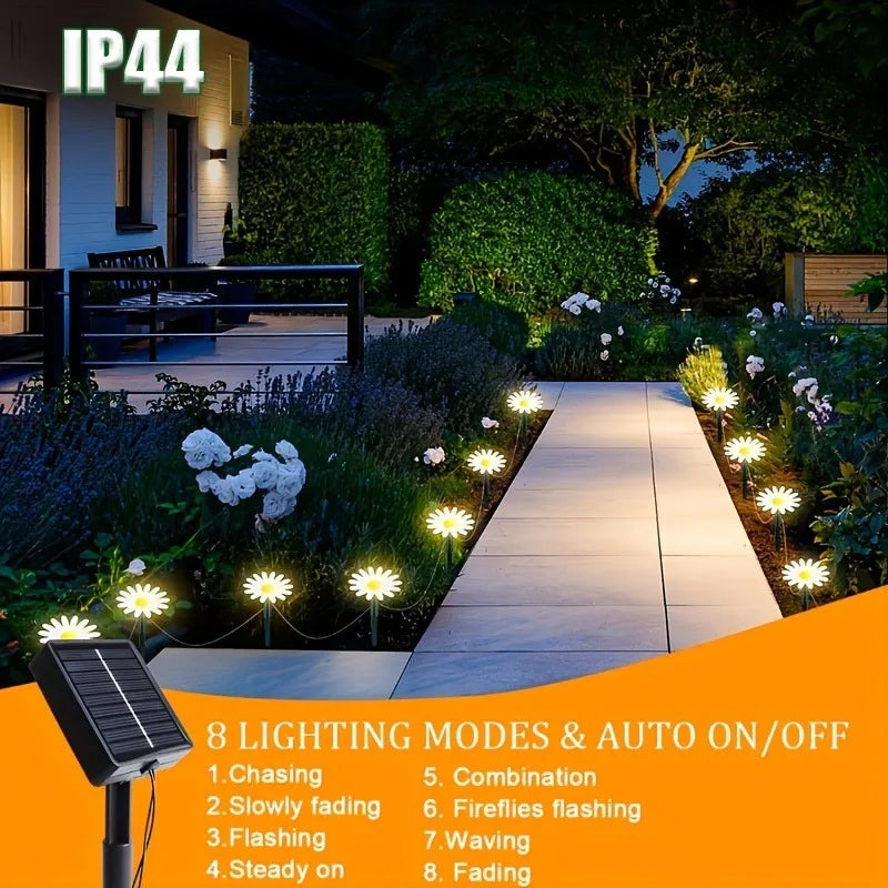 Solar Daisy Path Lights for Outdoor Garden and Landscape Decoration