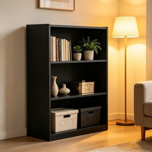 3-Shelf Adjustable Bookcase Freestanding Storage Bookshelf