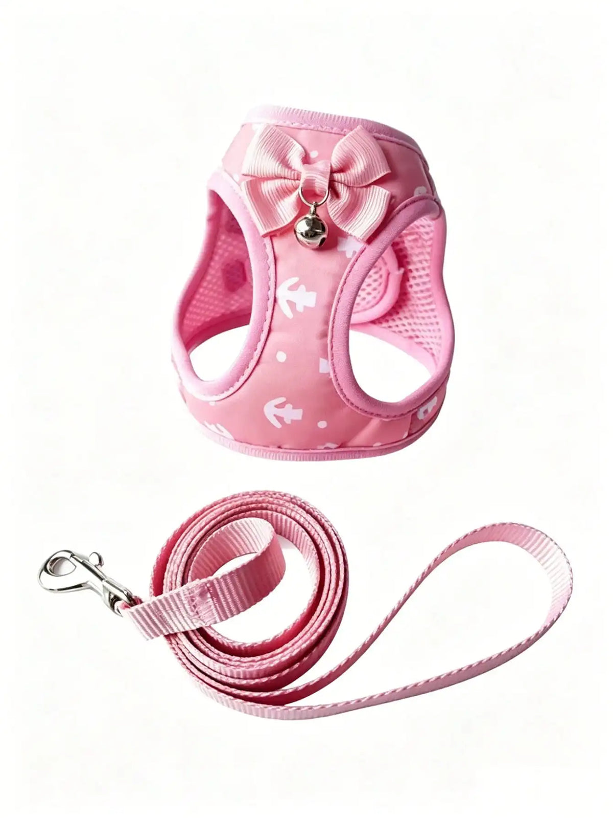 Anchor Pattern Pet Harness Leash Set for Dogs and Cats