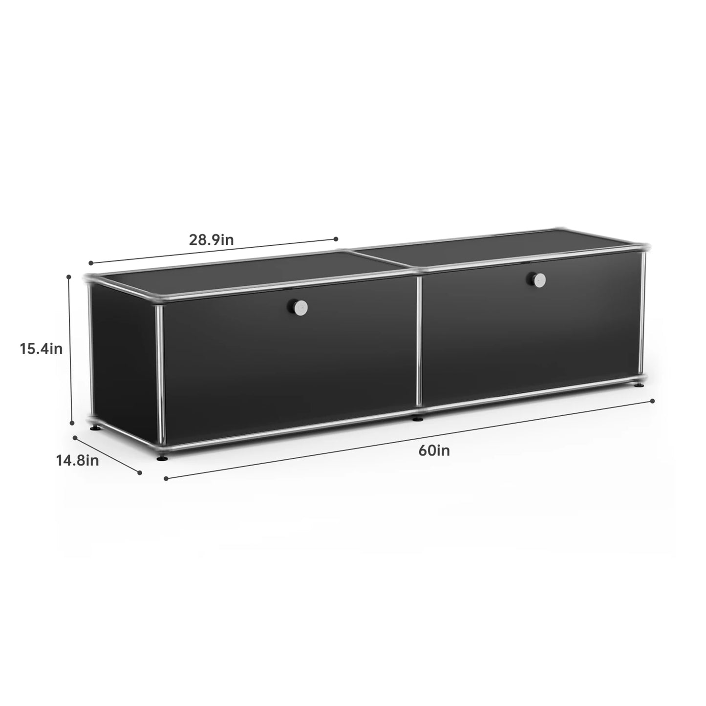 Modern Storage Cabinet TV Stand Stainless Steel Living Room Furniture