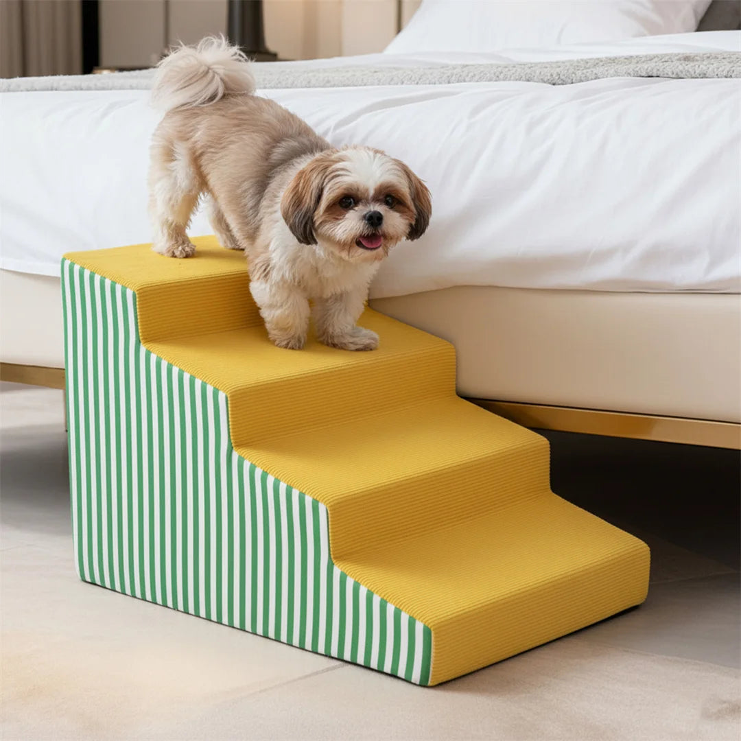 High Density Foam Pet Stairs For Dogs Gentle Access Ramp