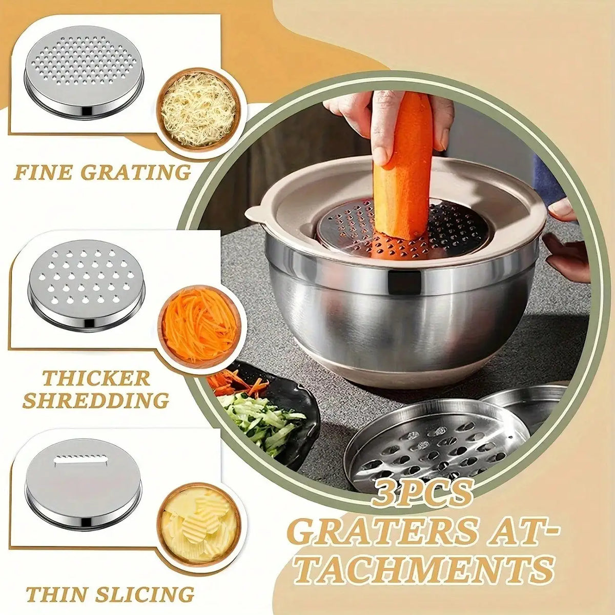 26 Piece Stainless Steel Mixing Bowl Set With Lids