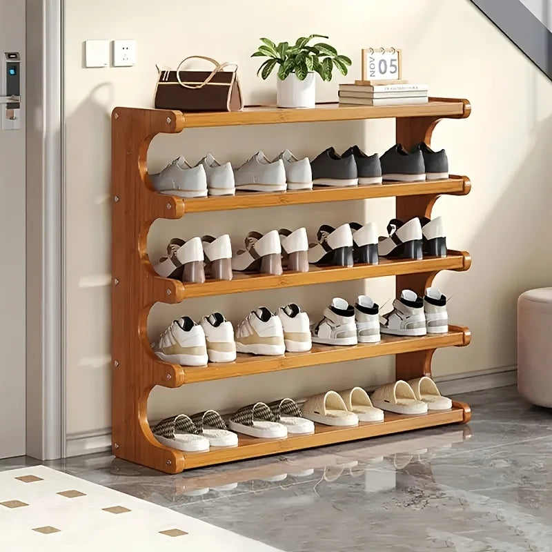 Durable Wooden Multi Layer Space Saving Shoe Rack Shelf