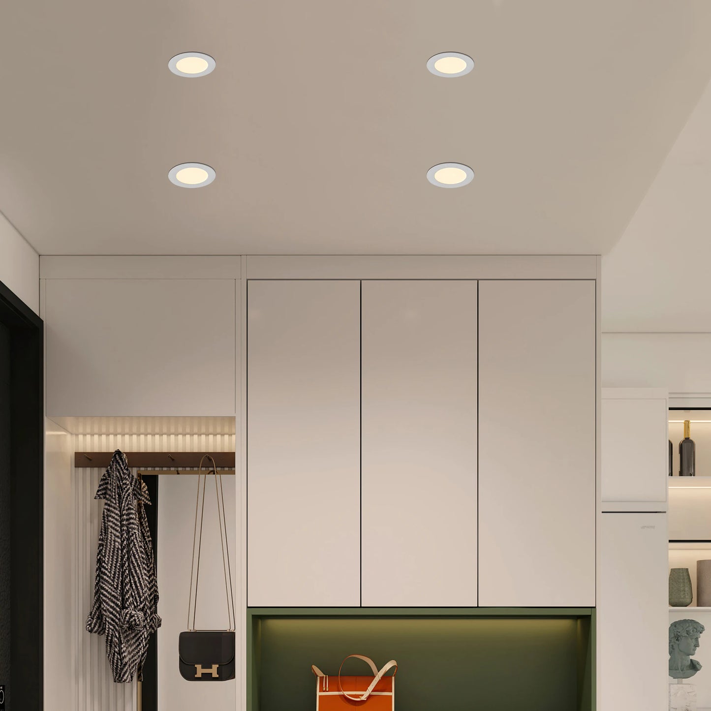 ARLGSITE 12 Piece Shellless LED Ceiling Lights Dimmable Recessed Downlights