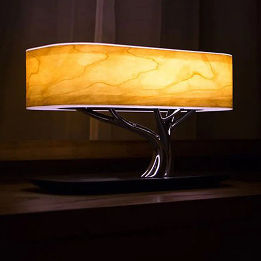 Wireless Charging Speaker Bedside Lamp With Ambient Light Touch Control