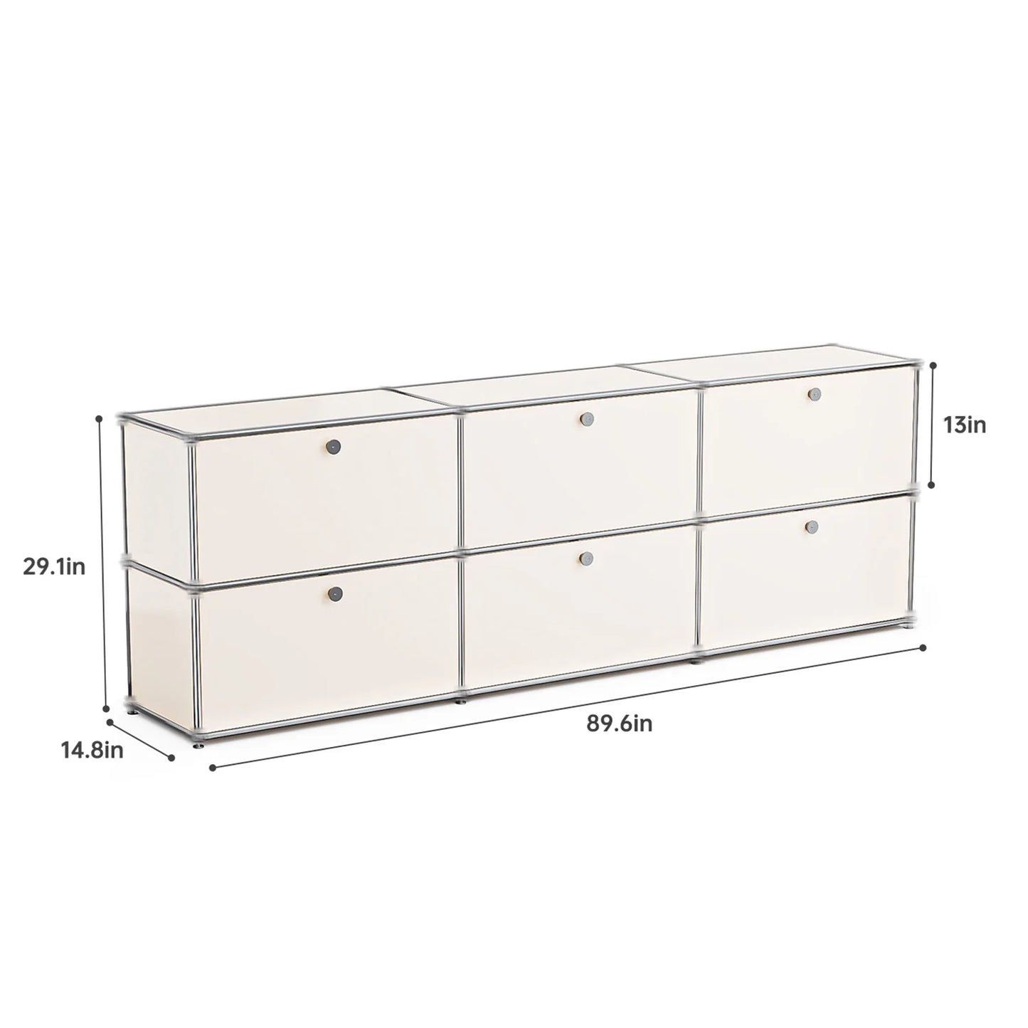 Modern Storage Cabinet TV Stand Stainless Steel Living Room Furniture