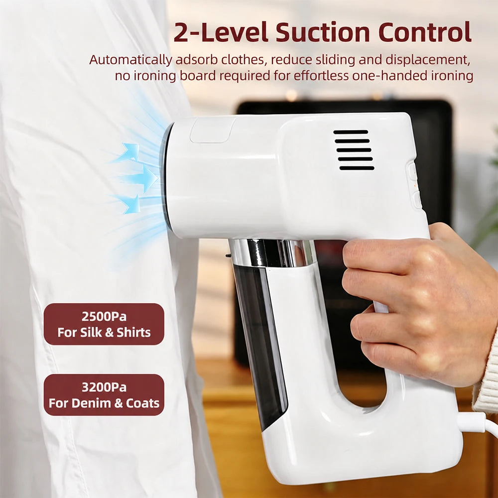 Obecilc 2 In 1 Portable Handheld Garment Steamer Vacuum Suction