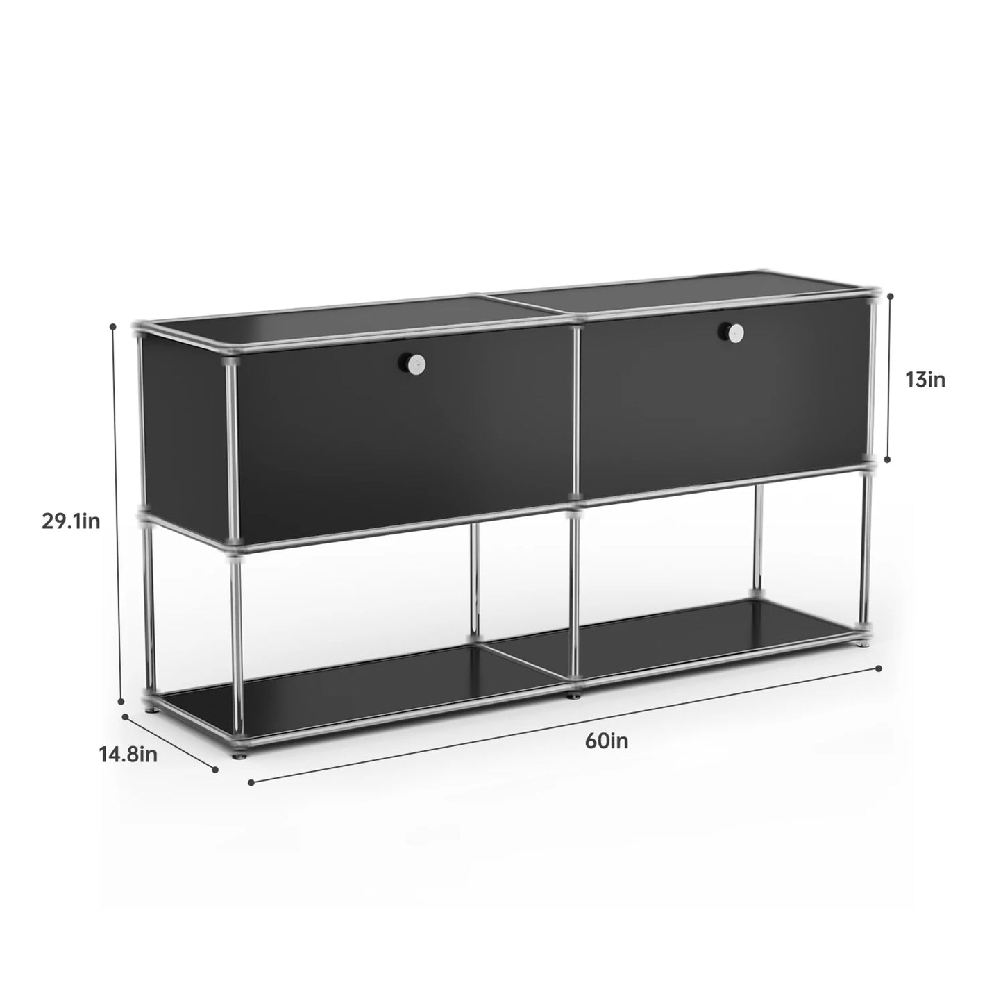 Modern Storage Cabinet TV Stand Stainless Steel Living Room Furniture