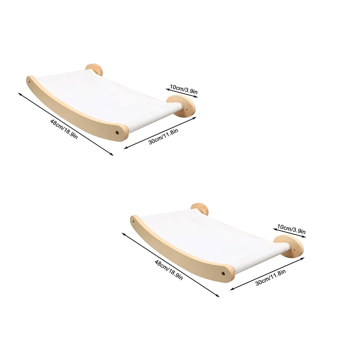 CWV Wall Mounted Cat Hammock And Sisal Scratching Climbing Shelf