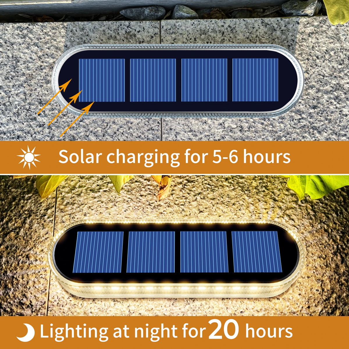 IP68 Waterproof Solar Deck Lights With Smart Auto Lighting