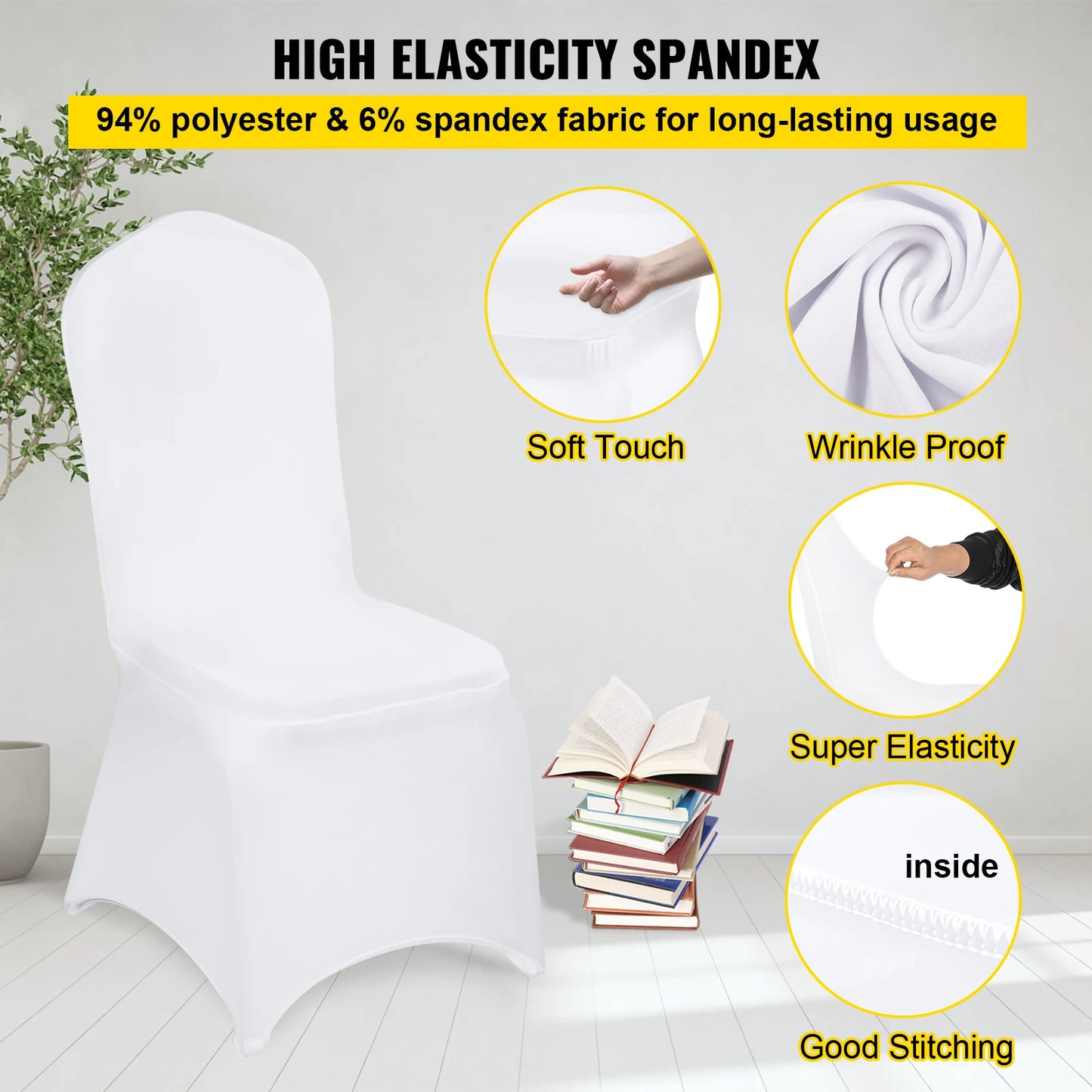 Wedding Chair Cover Spandex Slipcover Universal Banquet Dining