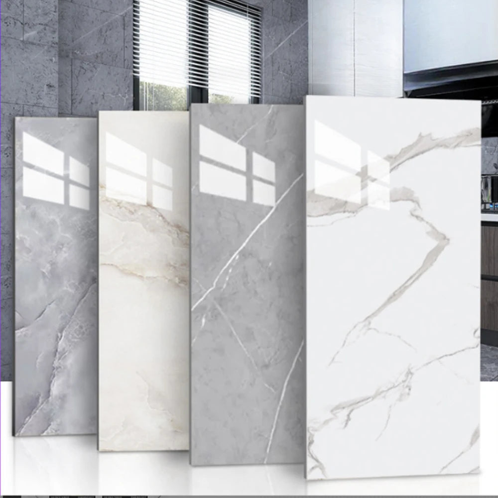 Marble PVC Floor Tiles Self Adhesive Waterproof Peel And Stick