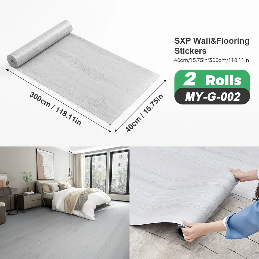 Self-Adhesive Wall And Floor Sticker Wood Grain Marble Design