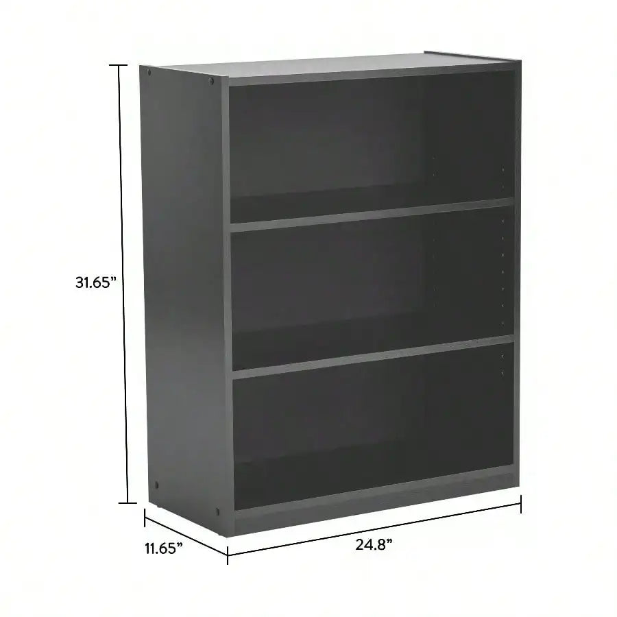 3-Shelf Adjustable Bookcase Freestanding Storage Bookshelf