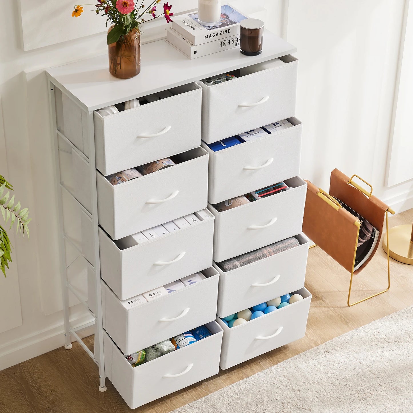 JHK Modern Wooden Wardrobe For Bedroom Storage Cabinet Dresser