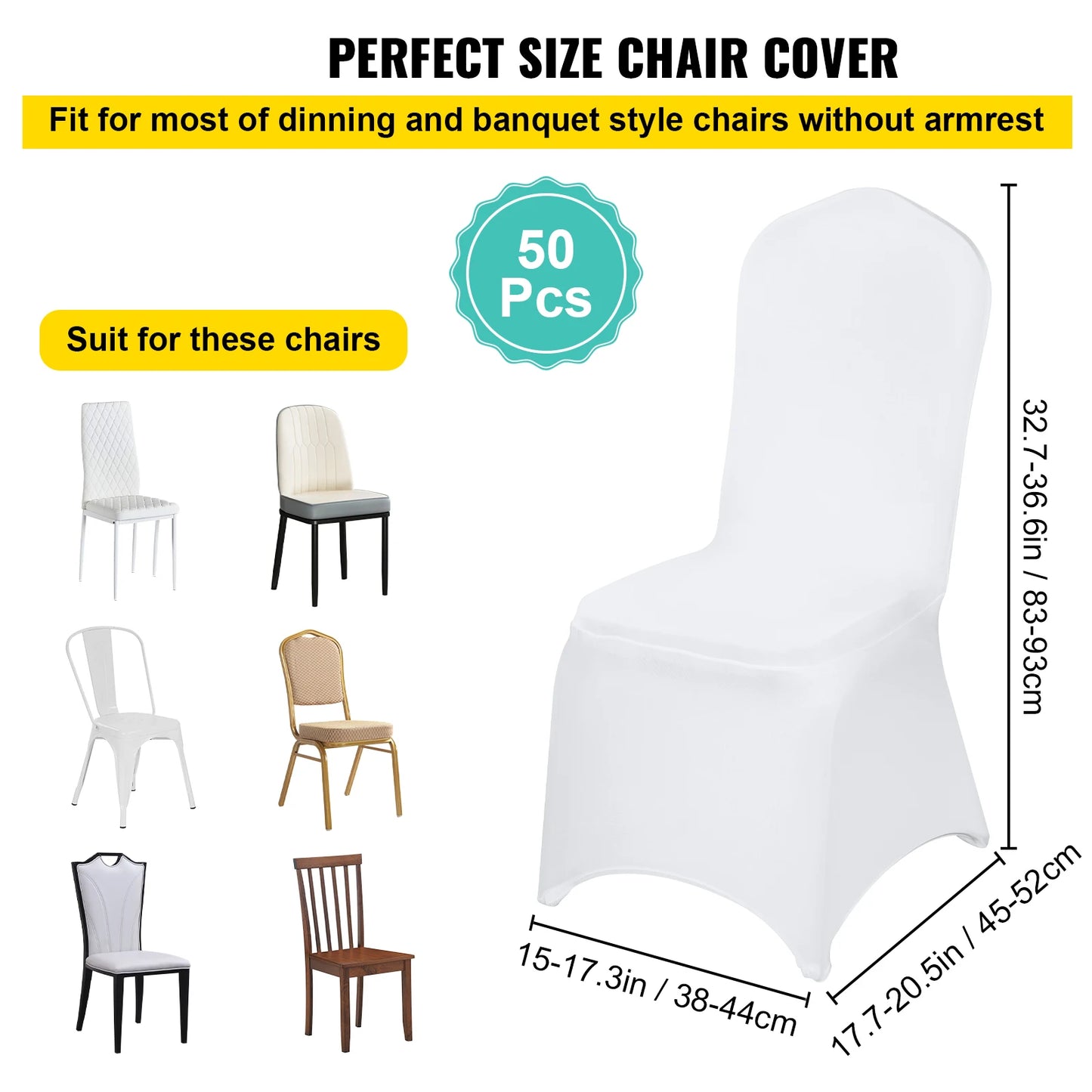 Wedding Chair Cover Spandex Slipcover Universal Banquet Dining
