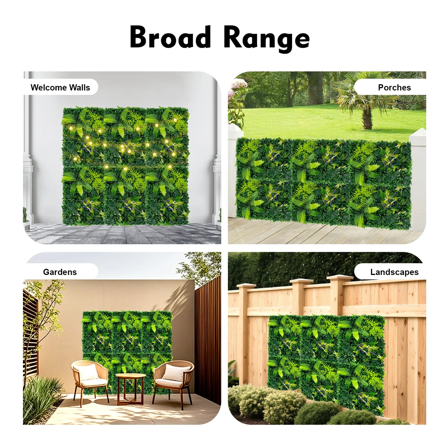 Artificial Grass Wall Panels For Indoor Outdoor Decoration