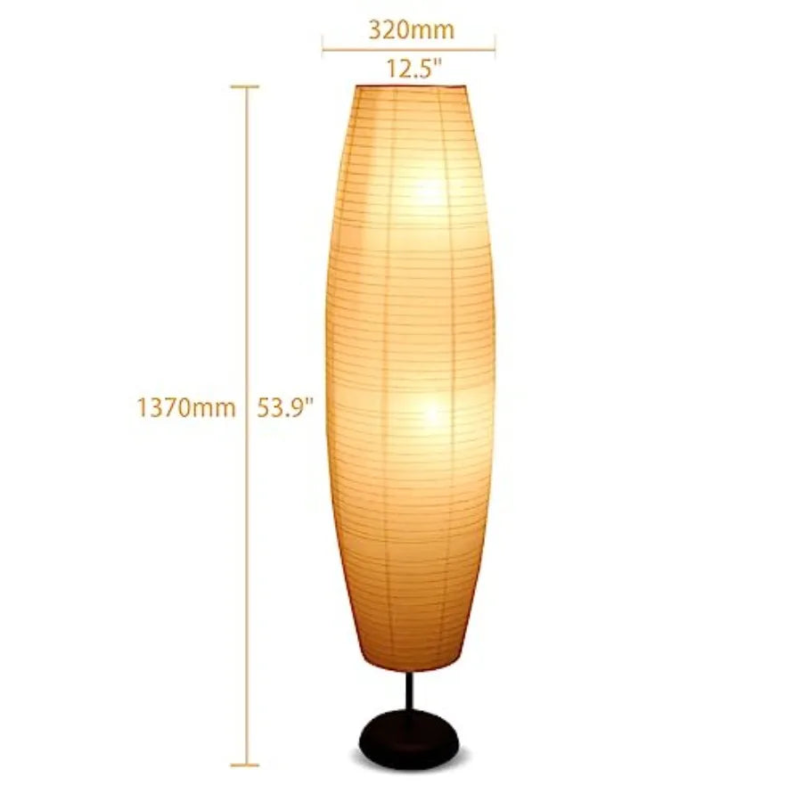 Modern Rice Paper Floor Lamp for Bedroom and Living Room