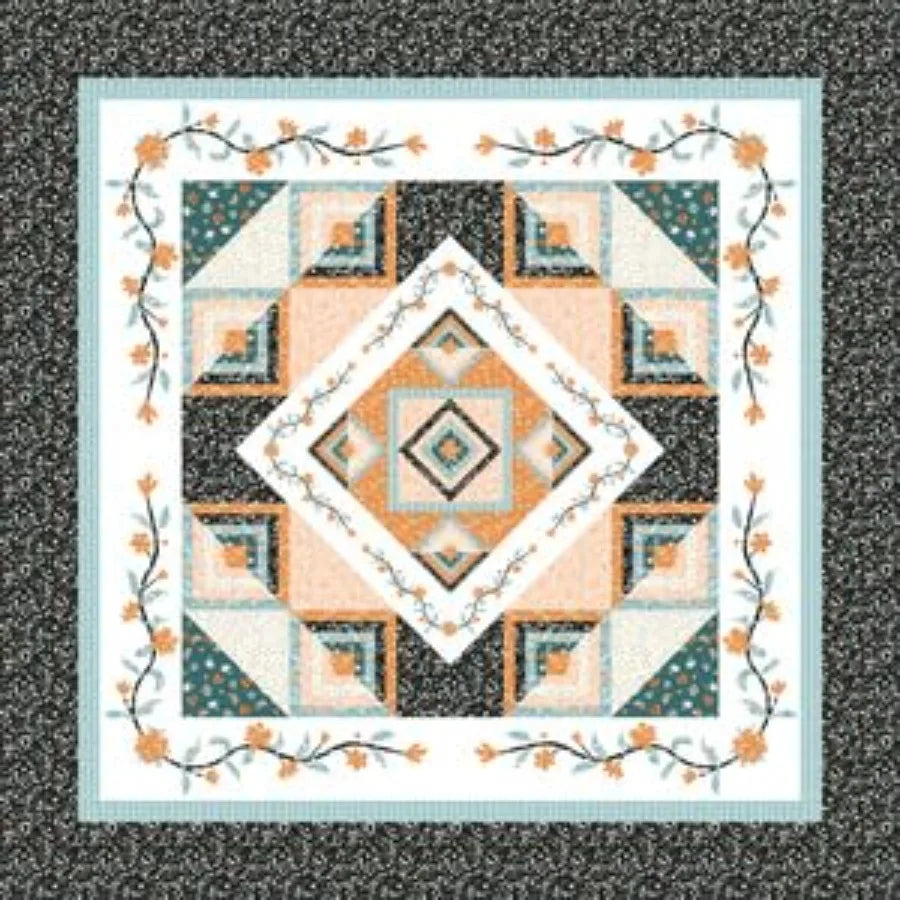 Patchwork Quilt Set With Flowers Duvet Cover And Pillow Shams