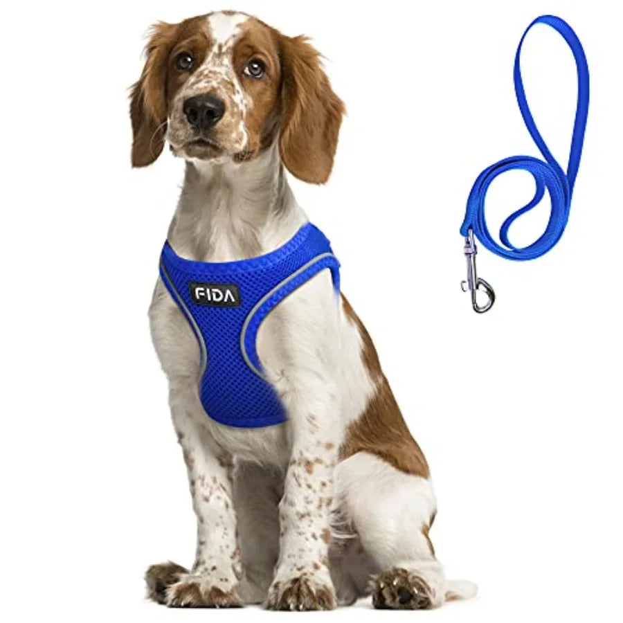 Comfy Dog Harness With Leash, Breathable Reflective Puppy Vest