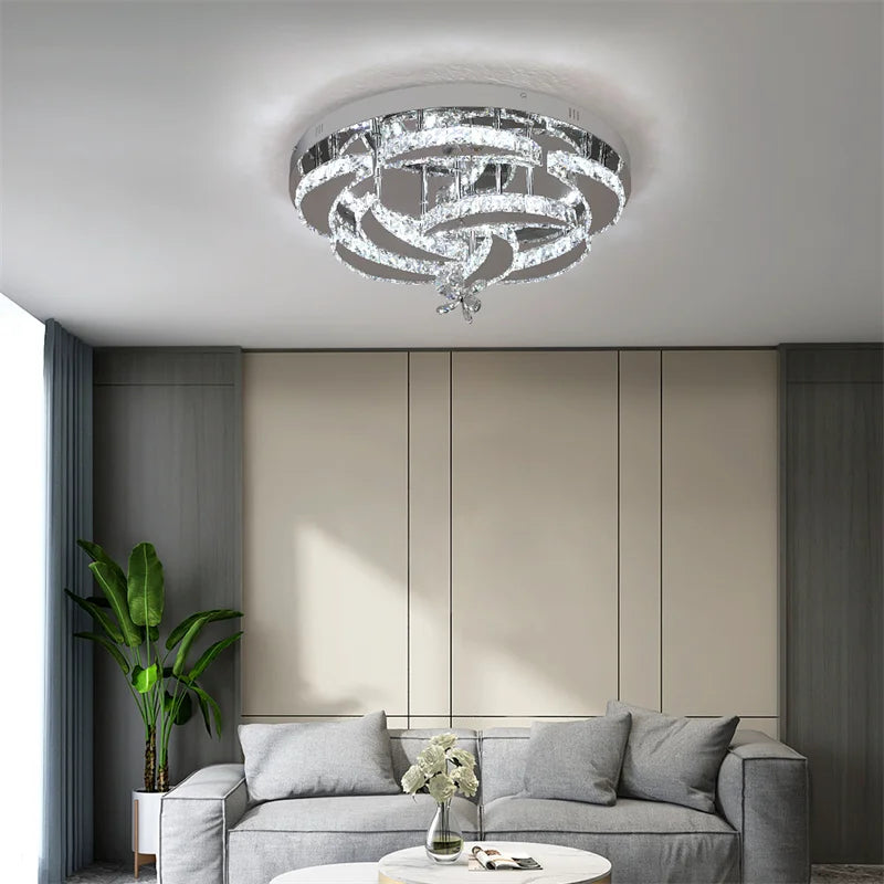 GreeLustr Crystal Ceiling LED Chandelier Pendant Lighting For Living Room