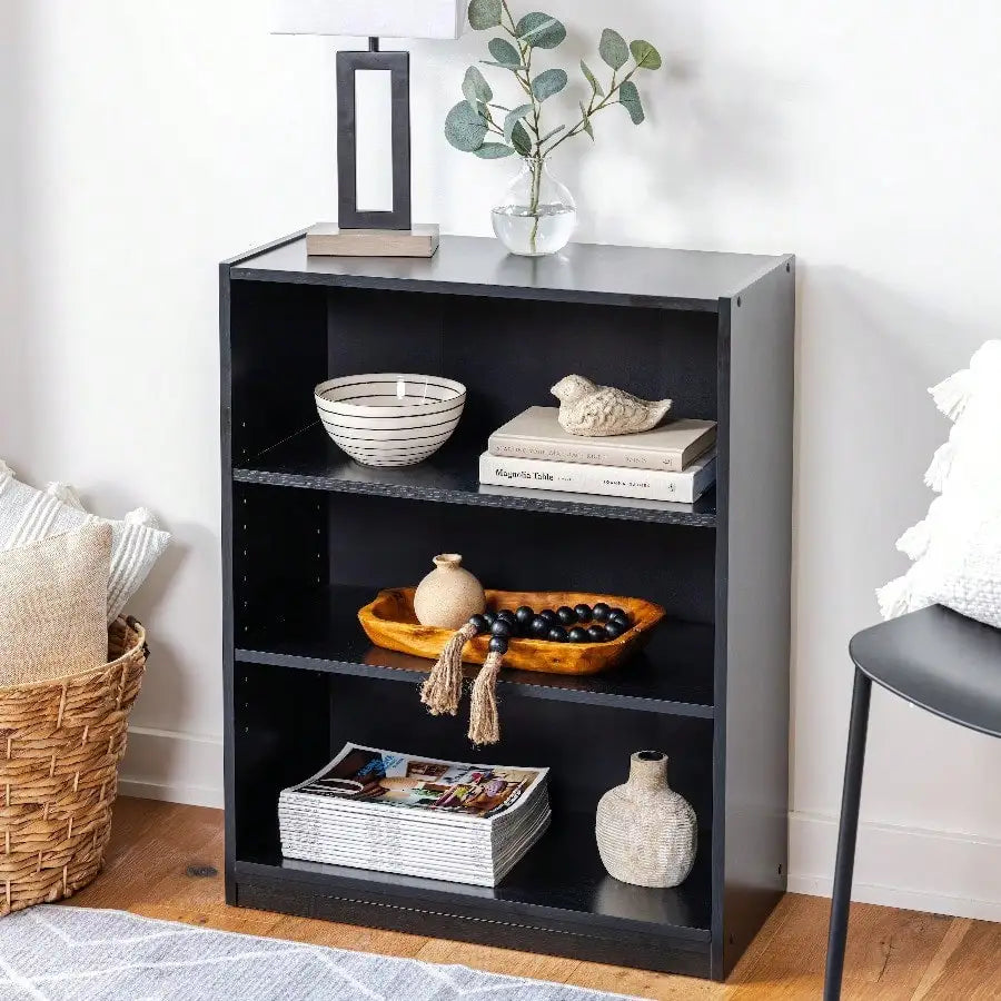 3-Shelf Adjustable Bookcase Freestanding Storage Bookshelf