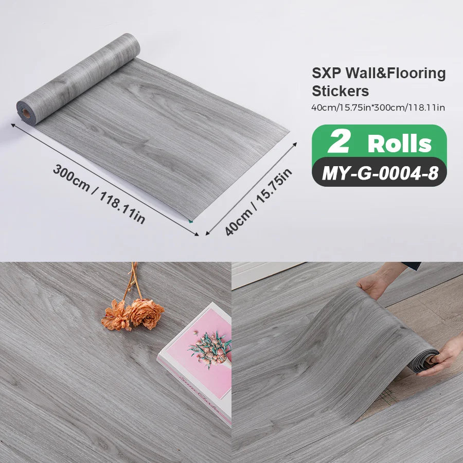 Self-Adhesive Wall And Floor Sticker Wood Grain Marble Design