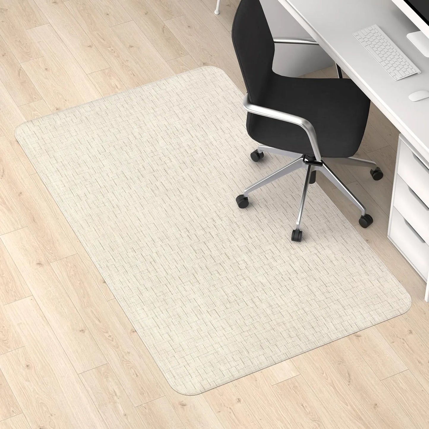 Blvornl Office Chair Mat for Hardwood Floor, 36" x 48" Desk Computer Chair Mat for Hard Wood and Tile Floor, Large Anti-Slip Hard Floor Protector Rolling Chair Mat, PVC Mat Desk Rug for Office Home