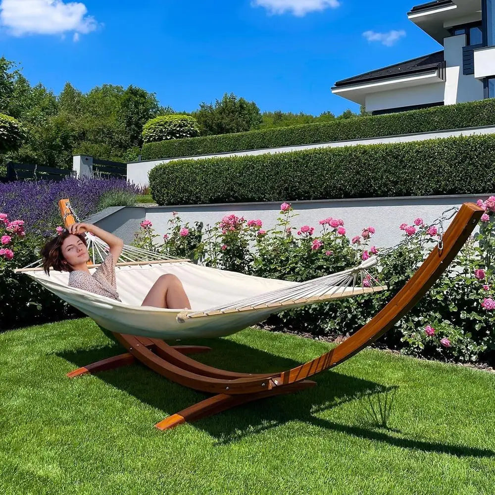 Heavy Duty Two Person Hammock With Stand for Patio Use