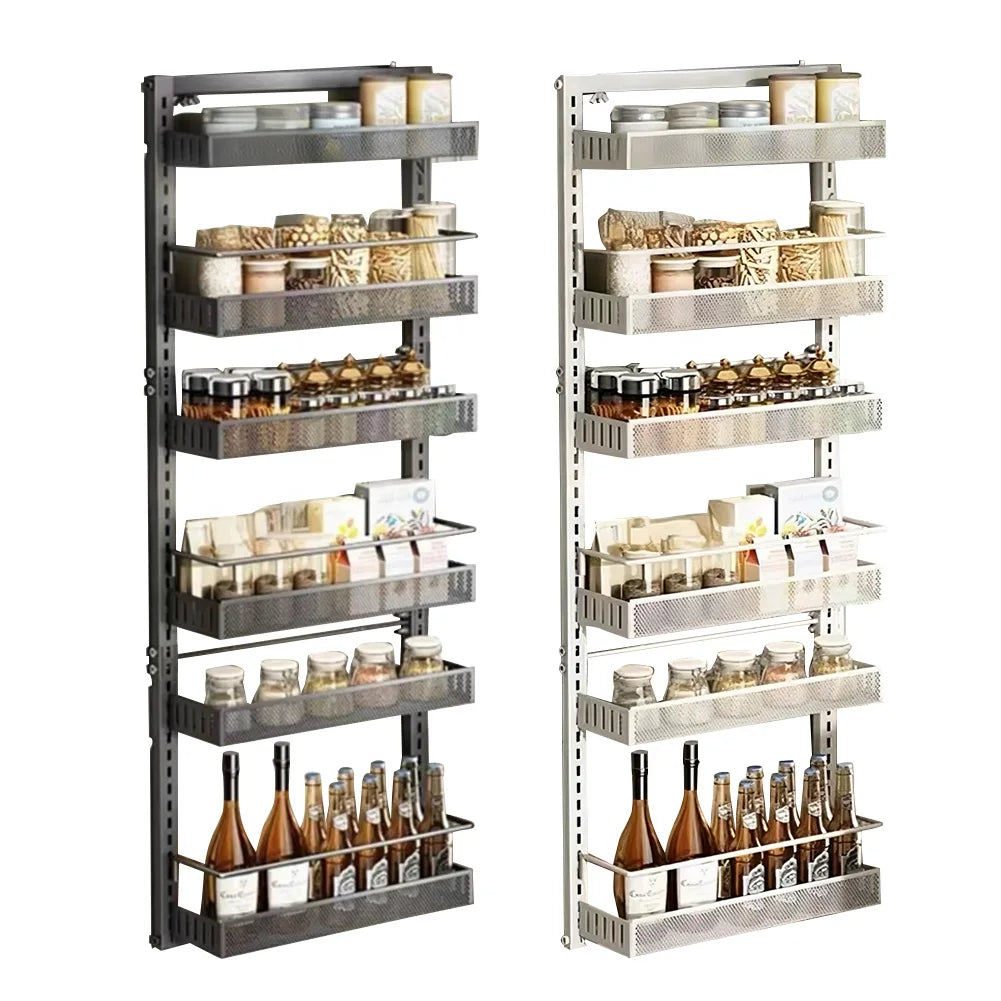 HiMISS 6-Tier Over The Door Pantry Organizer With Adjustable Baskets
