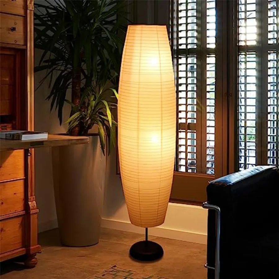 Modern Rice Paper Floor Lamp for Bedroom and Living Room