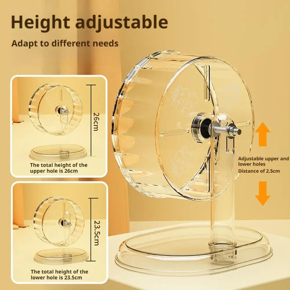 Hamster Running Sport Transparent Widened Running Wheel Support Toy Small Pet Roller Bearing  Silent Running Wheel