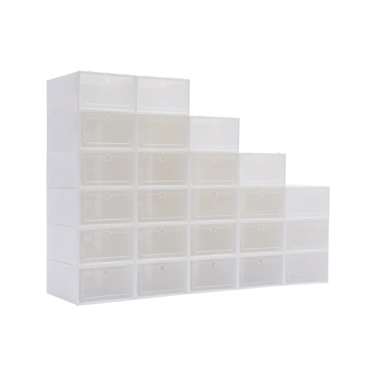 Transparent Plastic Shoe Boxes Stackable Organizer For Closet