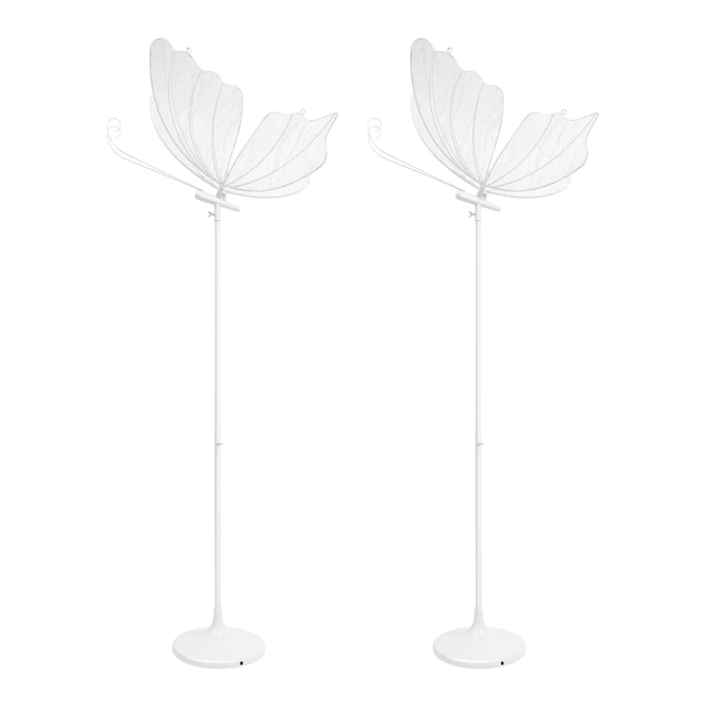 Wedding Butterfly LED Floor Lamp Duo Adjustable Height 48W 110V