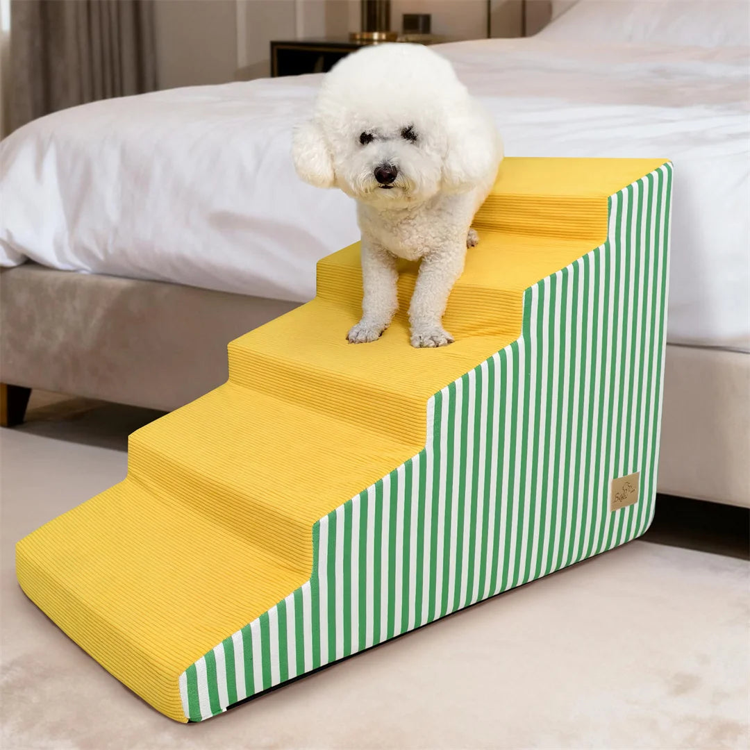 High Density Foam Pet Stairs For Dogs Gentle Access Ramp