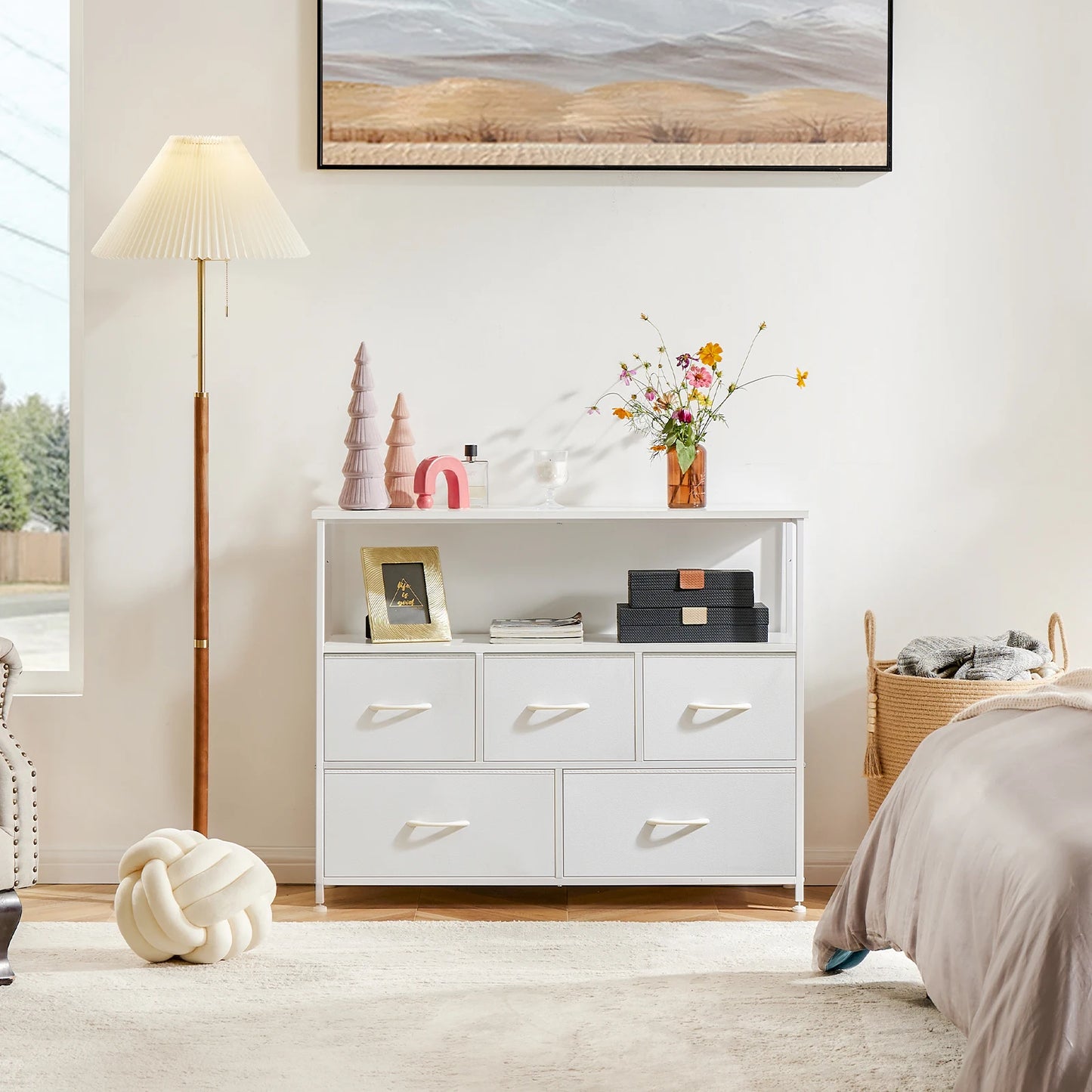 JHK Modern Wooden Wardrobe For Bedroom Storage Cabinet Dresser