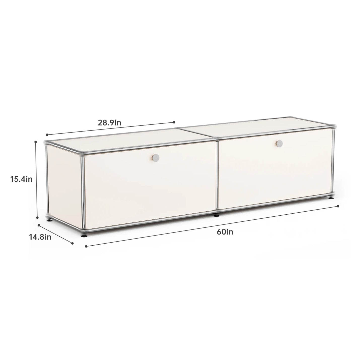 Modern Storage Cabinet TV Stand Stainless Steel Living Room Furniture