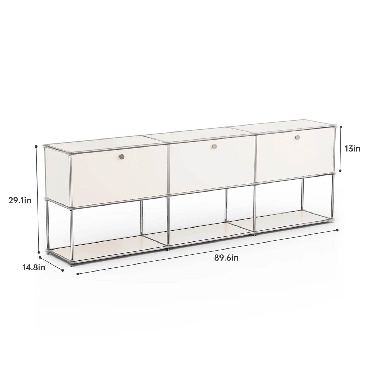 Modern Storage Cabinet TV Stand Stainless Steel Living Room Furniture
