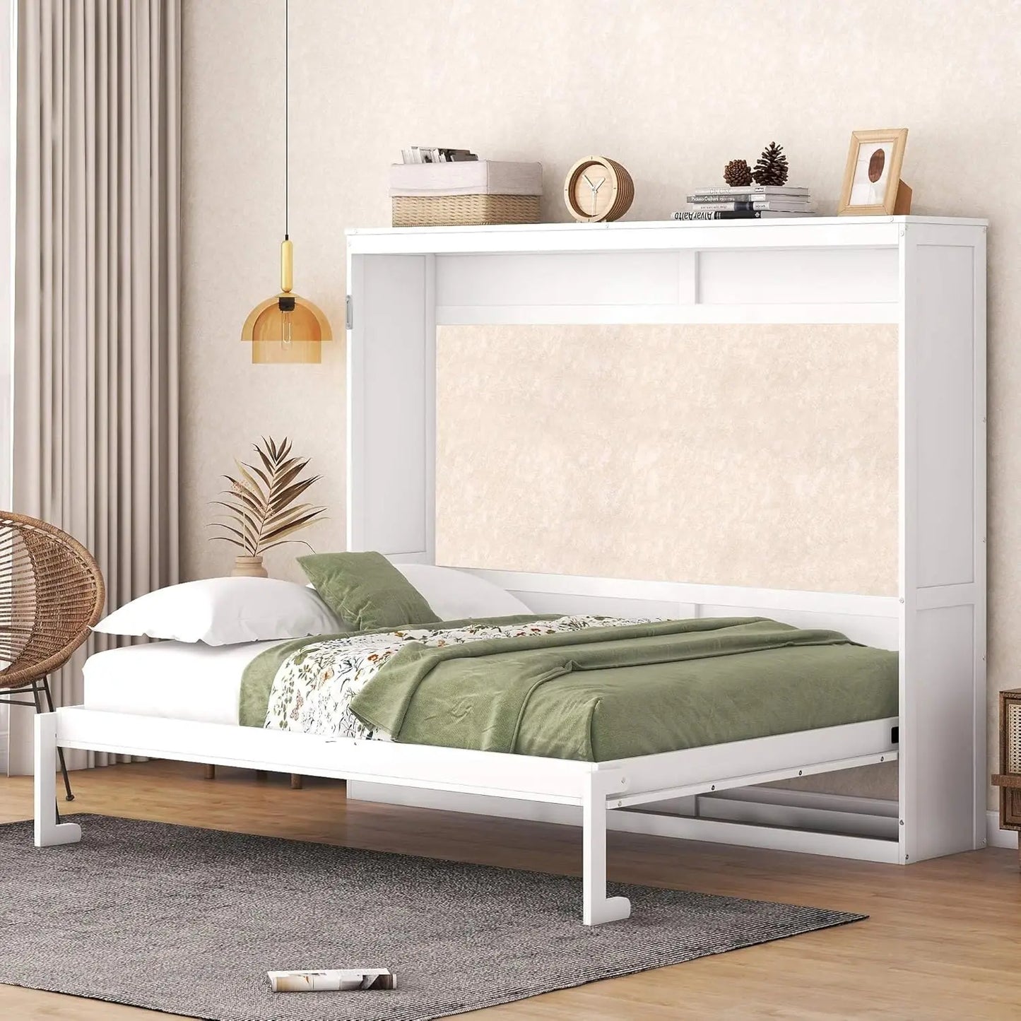Murphy Bed With Storage Shelf Cabinet For Home Office
