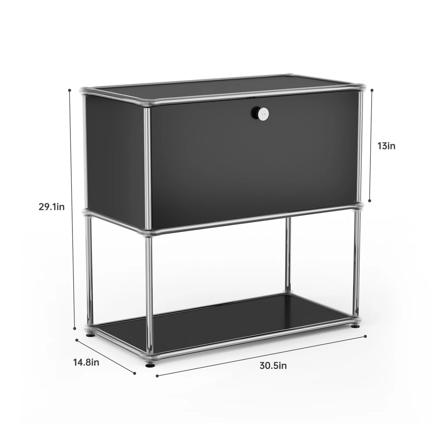 Modern Storage Cabinet TV Stand Stainless Steel Living Room Furniture