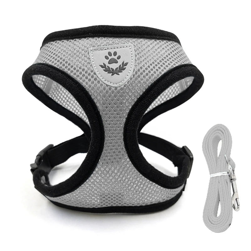 Reflective Escape Proof Cat Dog Harness And Leash Set