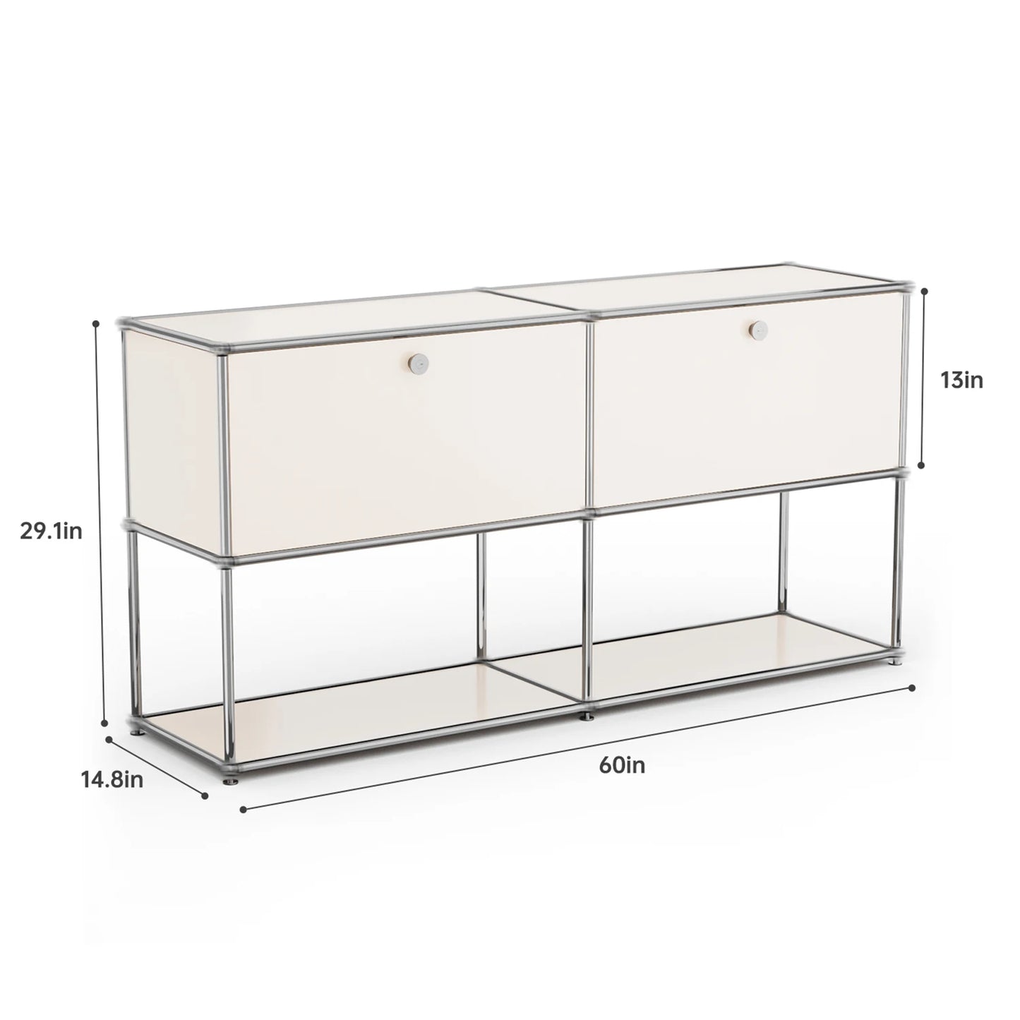 Modern Storage Cabinet TV Stand Stainless Steel Living Room Furniture