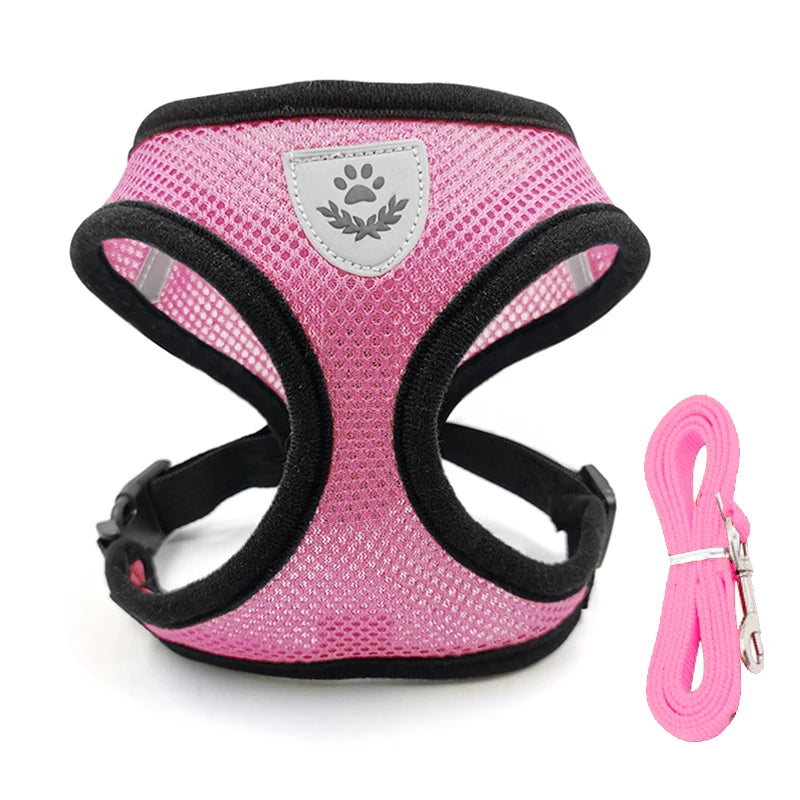 Reflective Escape Proof Cat Dog Harness And Leash Set