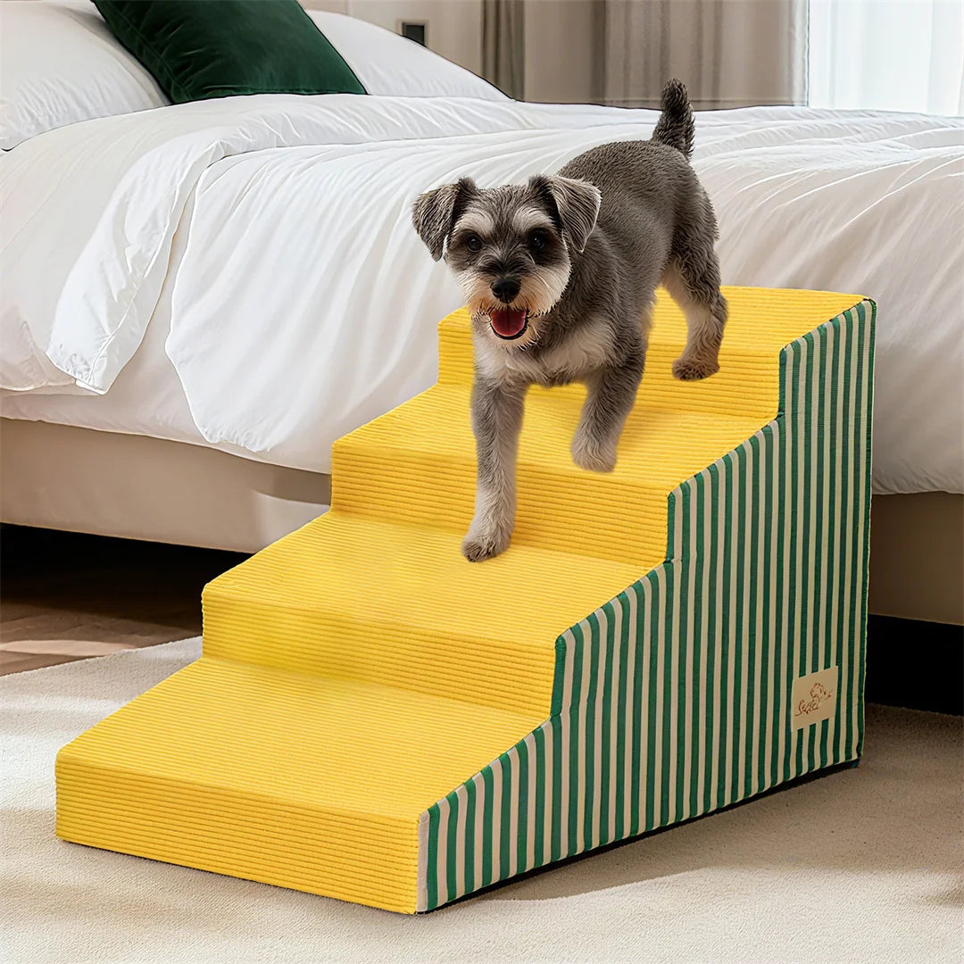 High Density Foam Pet Stairs For Dogs Gentle Access Ramp