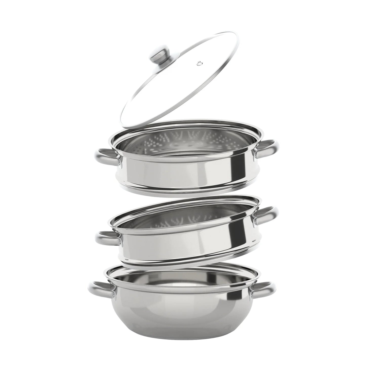 Three Tier Stainless Steel Multi-Function Steamer Pot