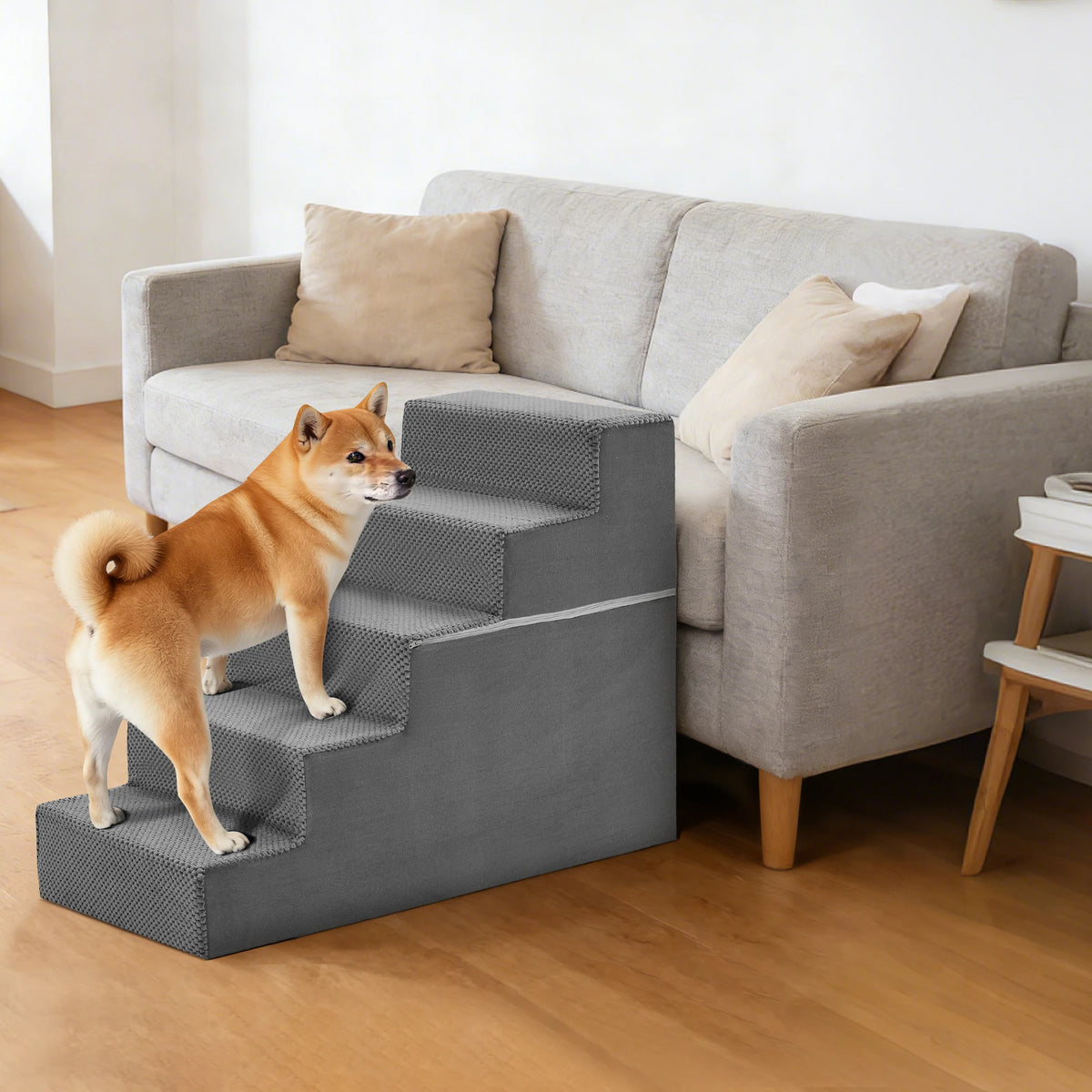 Premium Foam Dog Stairs Indoor Non Slip Climbing Ramp